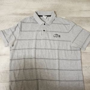 Short Sleeve Stripe Contrast Croc Pique Polo